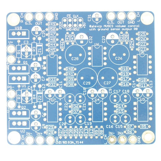 MUSES72320 Volume Control Board with Ground Sensing Output (PCB only, no parts)